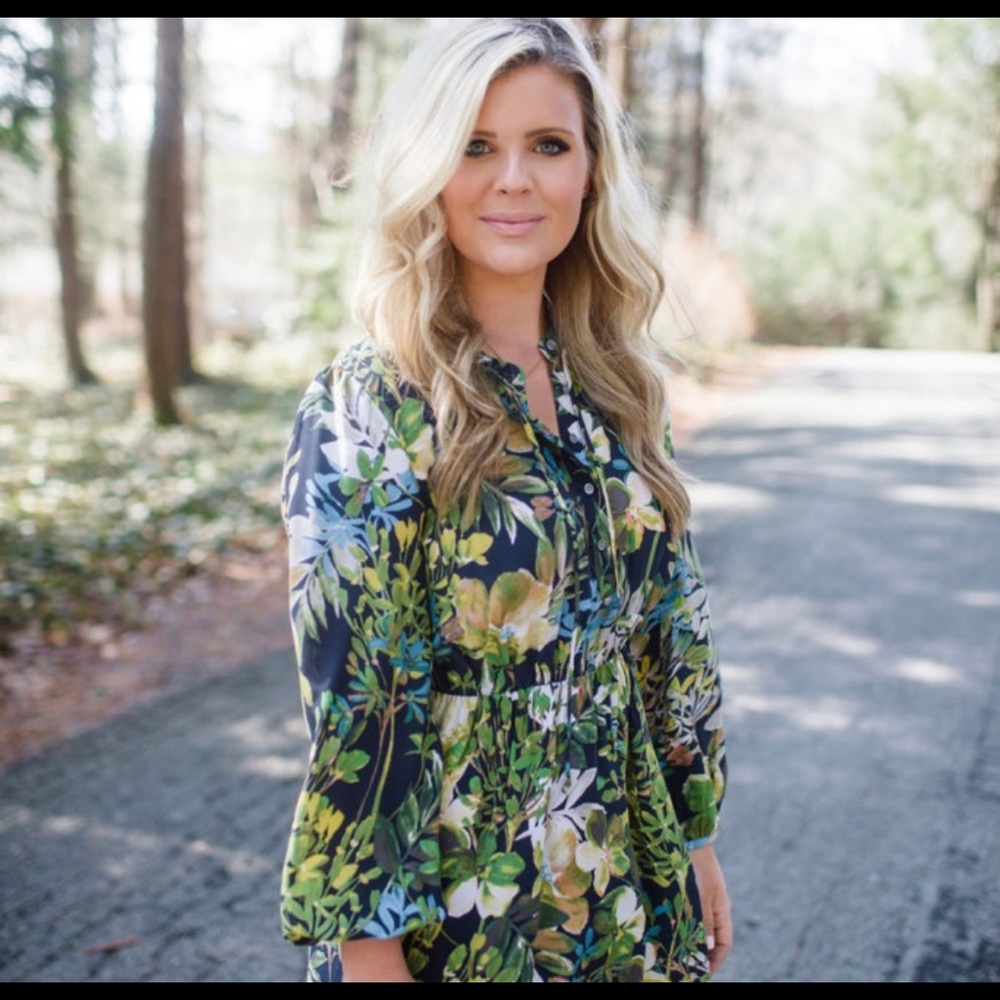J. Crew Watercolor Silk Floral Dress - Picture 2 of 8